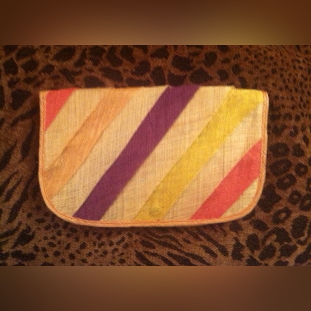 Woven Fabric Clutch Summer Colors